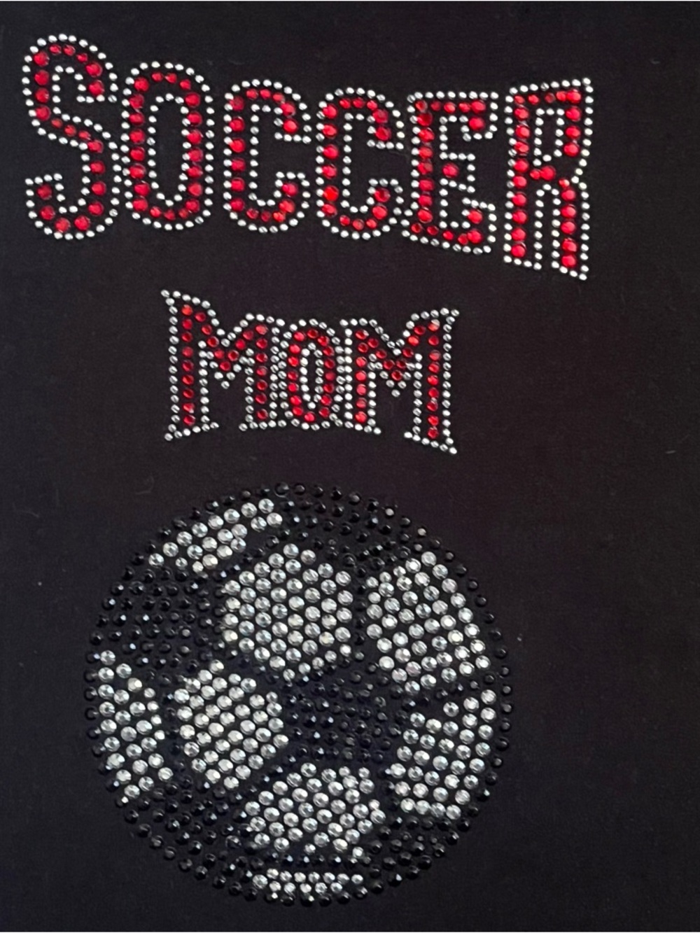 'Soccer Mom' Rhinestone Fitted Tee